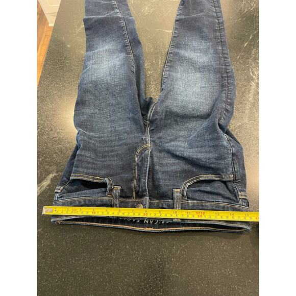 American Eagle stretch Skinnies jegging size 8 dark wash - Picture 9 of 9